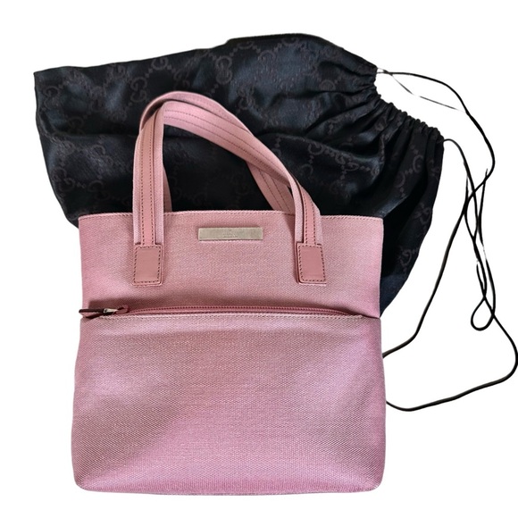GUCCI Pink Canvas & Leather Mini Hand Bag - Picture 6 of 12